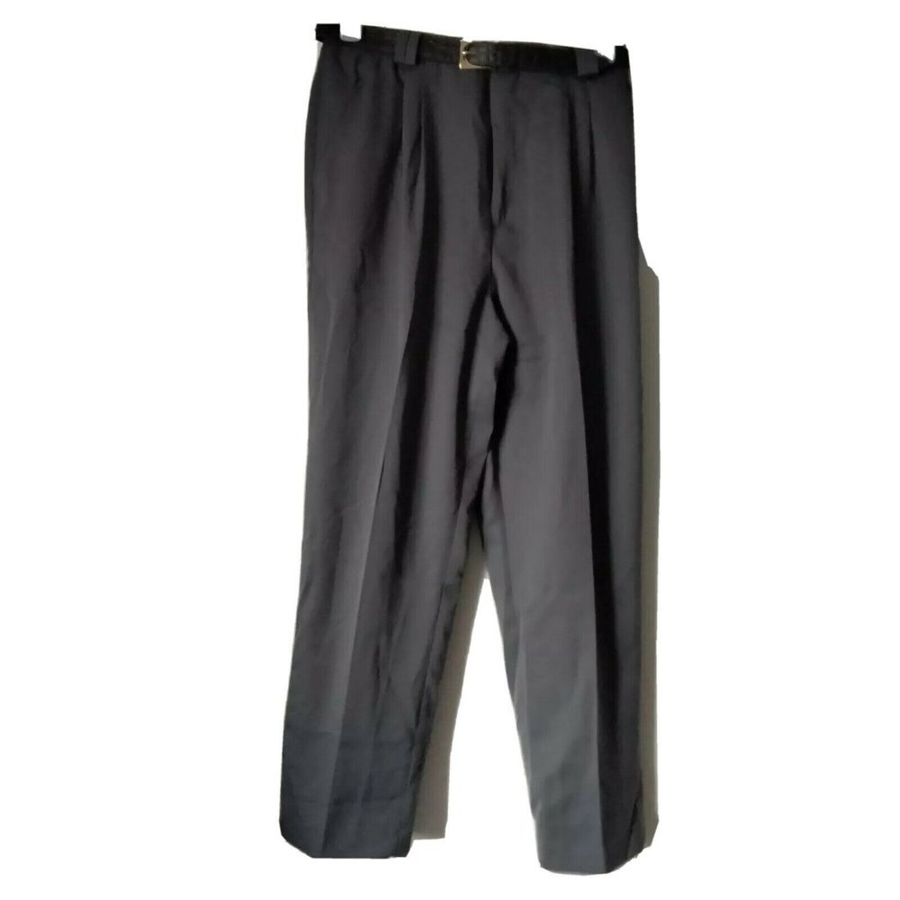 Vintage D.k. Gold Pants Womens 16 Grey Pleated Tapered Leg Pockets Deadstock